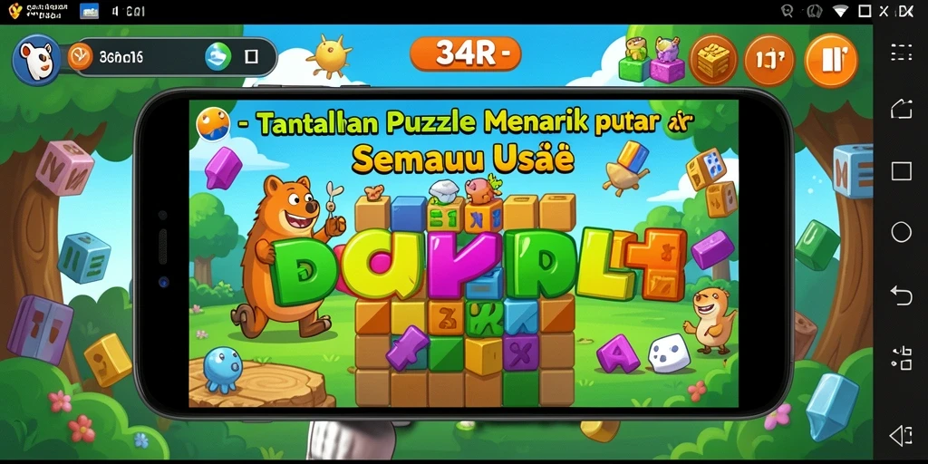 Screenshot utama menampilkan gameplay Puzzle yang seru.