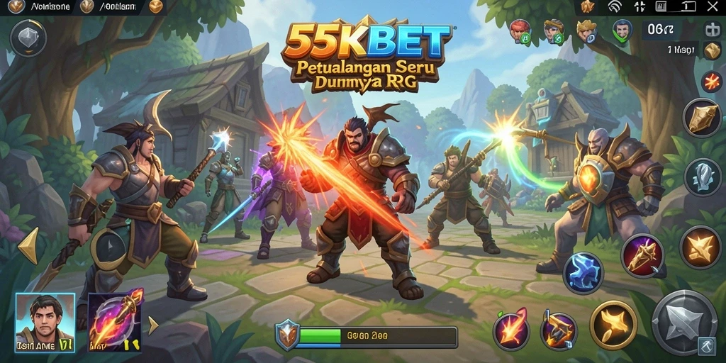 Tangkapan layar gameplay RPG 55KBET yang menampilkan aksi seru.