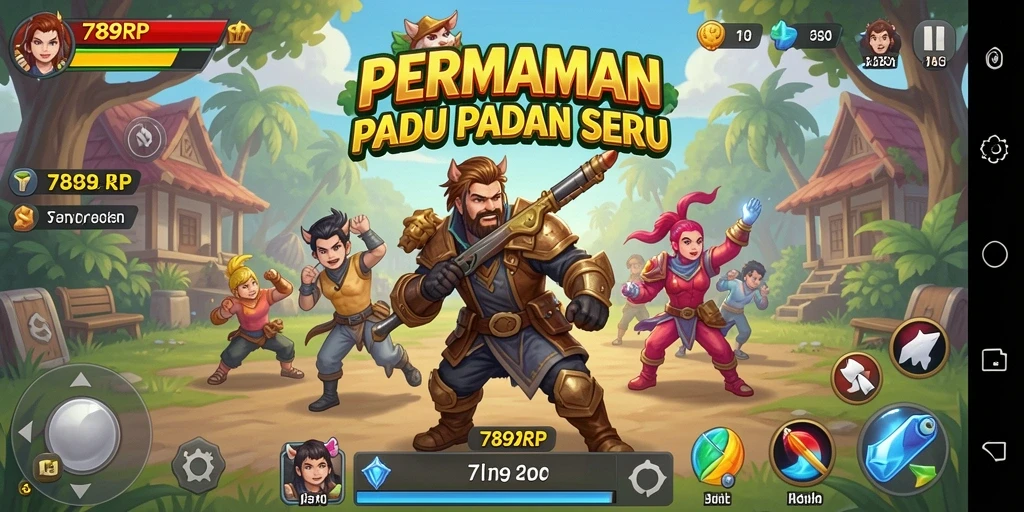 Gameplay seru dari 789RP menunjukkan kombinasi permata berwarna.