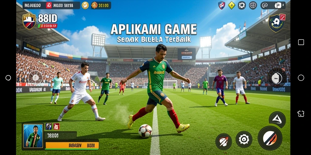 Tampilan gameplay seru di 88ID dengan aksi sepak bola yang mendebarkan.