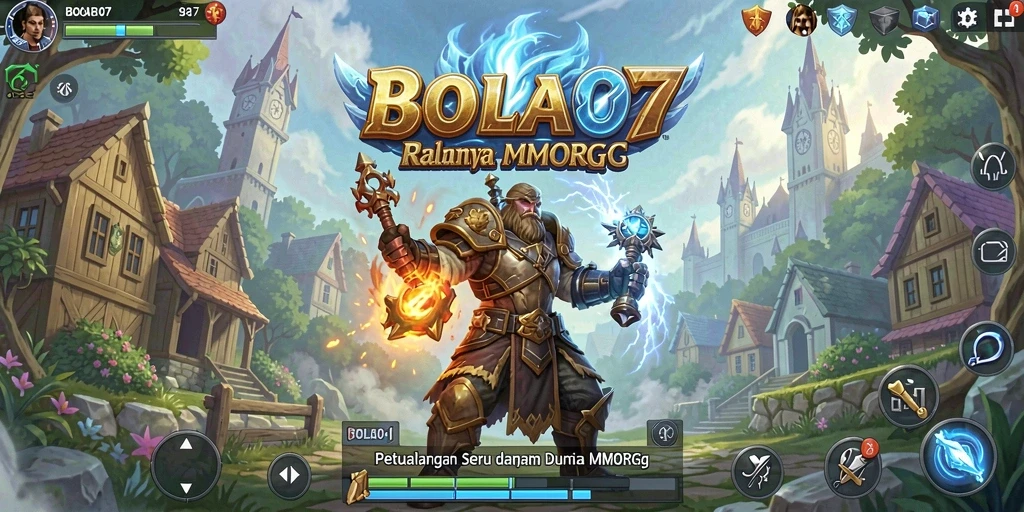 Tampilan gameplay BOLA07 yang menampilkan aksi seru dalam dunia MMORPG.