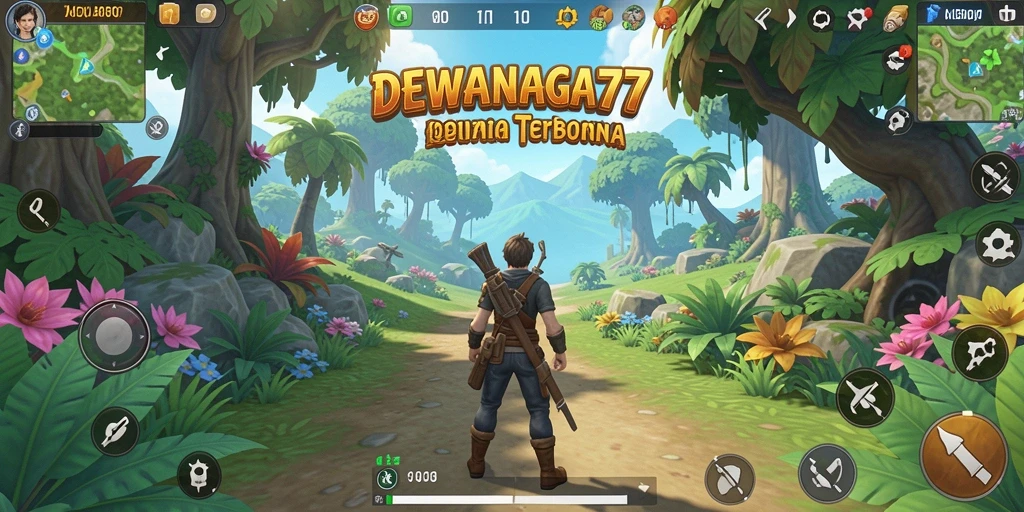Screenshot utama DEWANAGA77 memperlihatkan momen epik saat menjelajahi dunia terbuka.