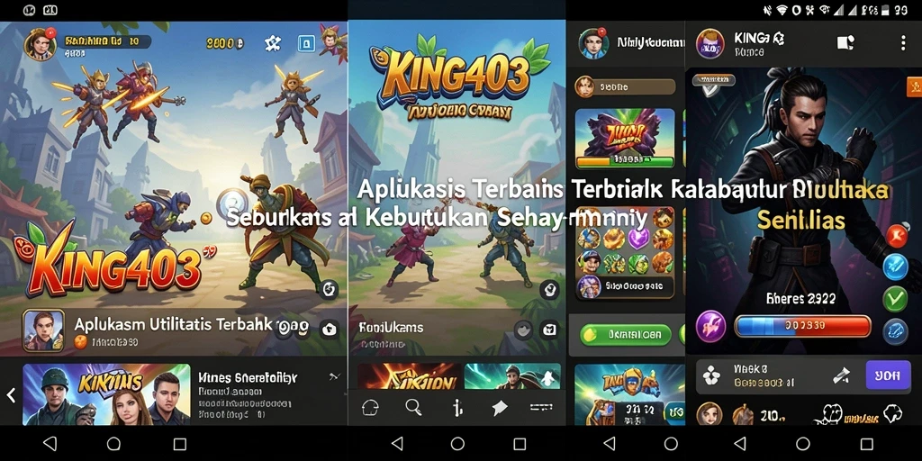 Tampilan screenshot KING403 yang menunjukkan fitur utama aplikasi Utility.