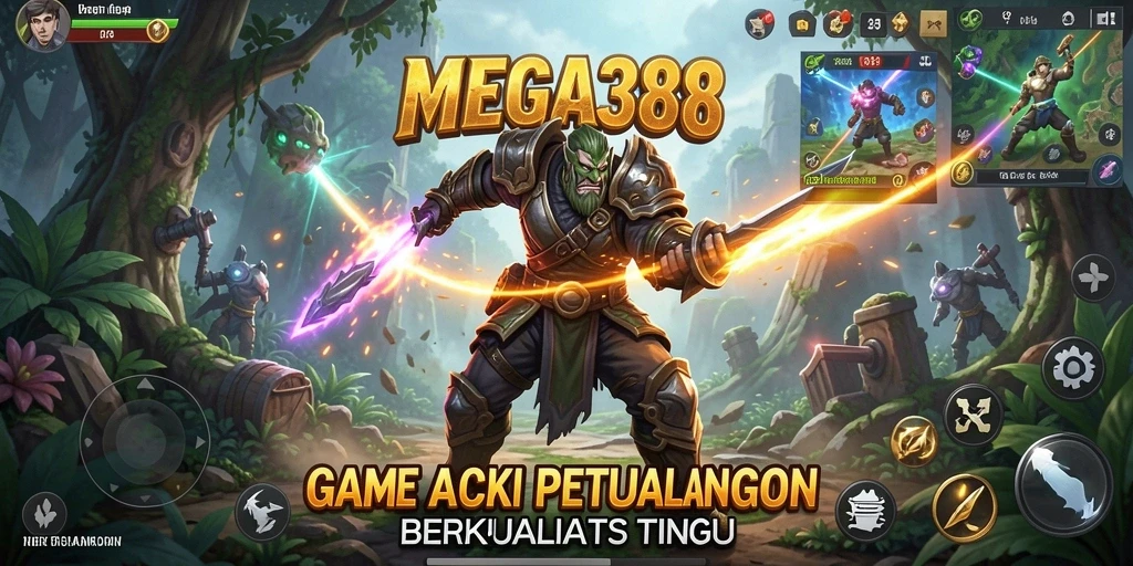 Tangkapan layar gameplay menampilkan aksi seru dalam MEGA388.