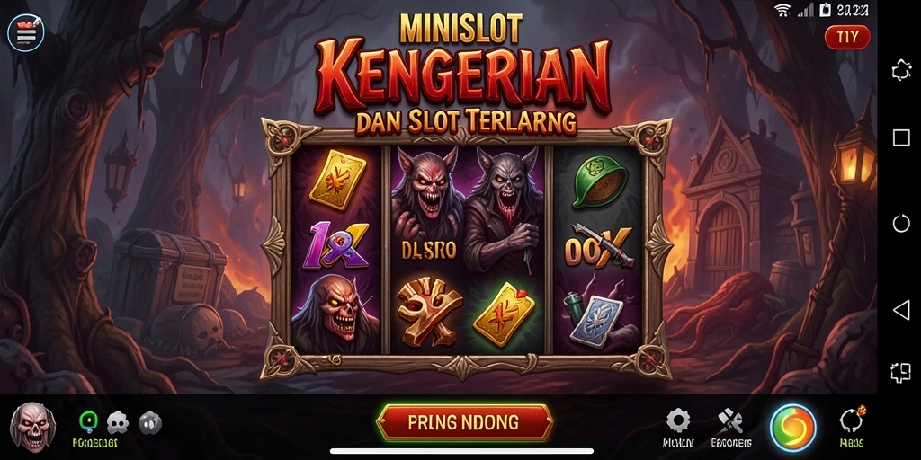 Screenshot gameplay MINISLOT dengan nuansa Horror yang mendebarkan.