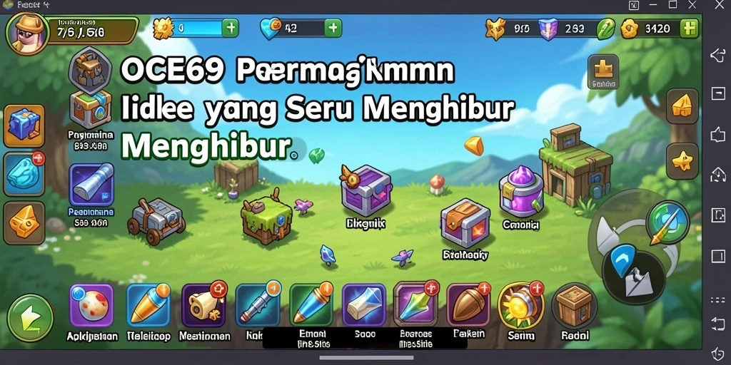 Tampilan gameplay OCE69 yang menarik dan interaktif dalam gaya Idle.