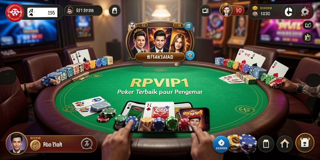 Tampilan screenshot RPVIP1 yang menunjukkan keseruan permainan Poker.