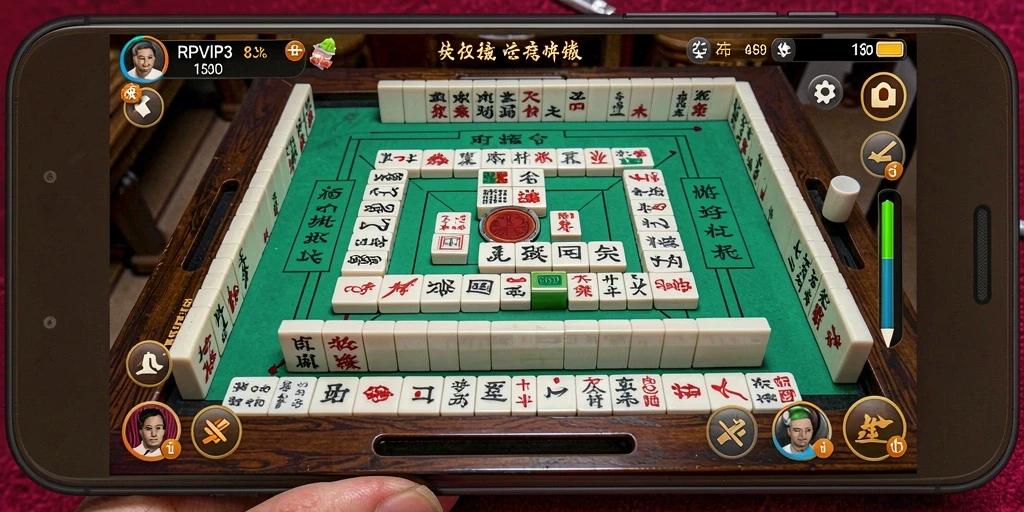 Tampilan gameplay RPVIP3 yang seru dan mendebarkan dalam permainan Mahjong.