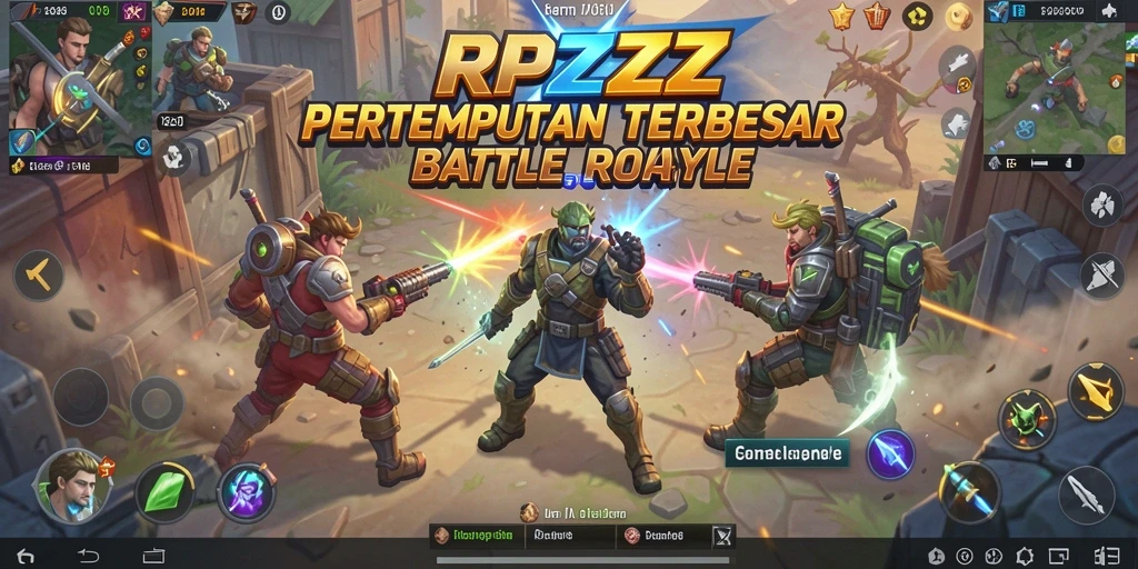 Gameplay seru dalam pertempuran Battle Royale RPZZZ.