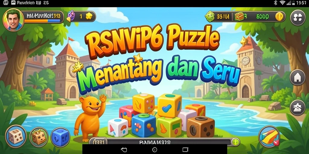 Gameplay RSNVIP6 yang seru dan menantang di level puzzle.