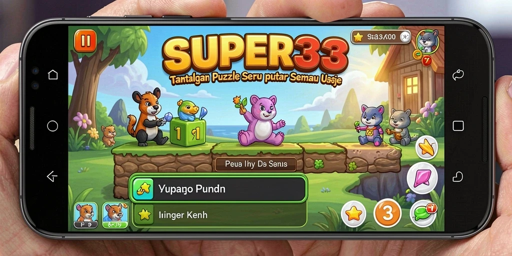 Gameplay seru SUPER33 dengan berbagai teka-teki menantang.