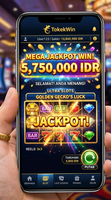 Tampilan aplikasi tokekwin yang modern dan mudah digunakan.